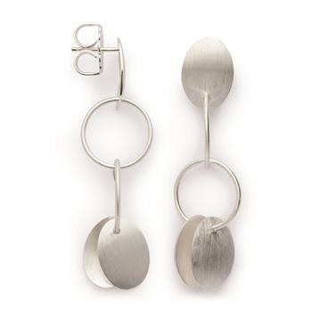 Bastian Inverun's 925/- Ørestikker, rhodineret, matte