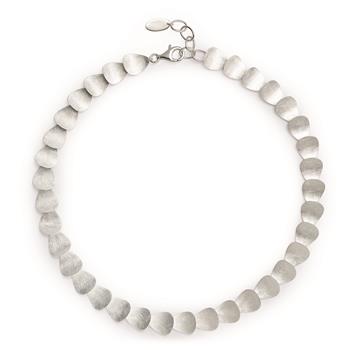 Bastian Inverun's 925/- Collier, rhodineret, mat, 45 + 3cm