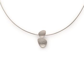 Bastian Inverun's 925/-Vedhæng, rhodineret, mat, Dia. 0,03ct W-SI