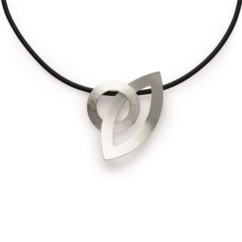 Bastian Inverun's 925/- Vedhæng, rhodineret, mat/mat