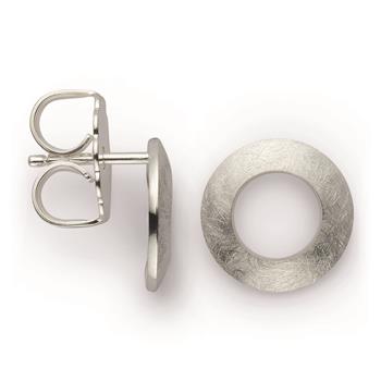 Bastian Inverun's 925/- Ørestikker, rhodineret, mat/mat