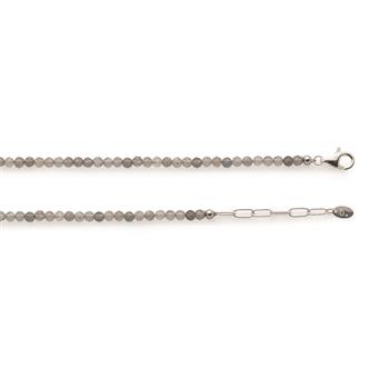 Bastian Inverun's Kæde Labradorith, 925/- karabinlås, 42 + 3cm, 3mm