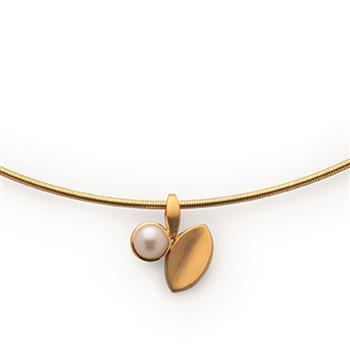 Bastian Inverun's 925/- Vedhæng, fg, matteret, kulturperle 1.1ct