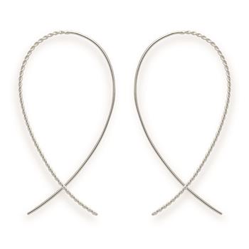 Bastian Inverun's 925/- Øreringe, rhodineret, matte