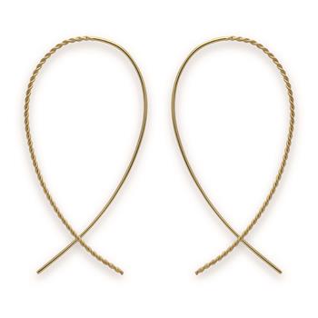 Bastian Inverun's 925/- Øreringe, forgyldt, matte