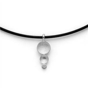 Bastian Inverun's 925/- vedhæng, rh, matt/pol, dia. 0,02ct W-SI