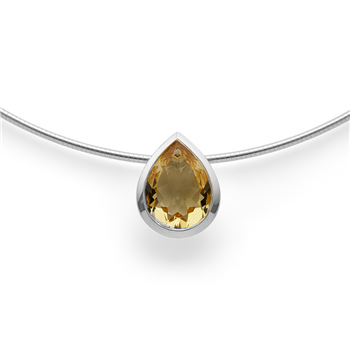 Bastian Inverun's 925/- vedhæng, poleret, champagnekvarts 5,58ct