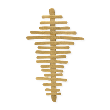 Bastian Inverun's 925/- vedhæng/broche, forgyldt, satinmat