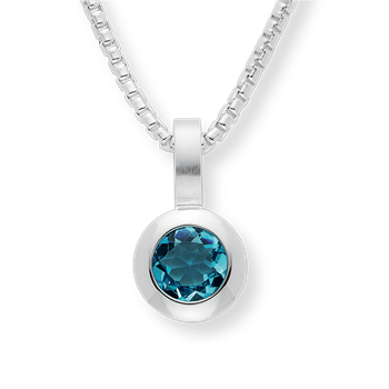 Bastian Inverun's 925/- Vedhæng blå topas0,67ct. Mat/pol
