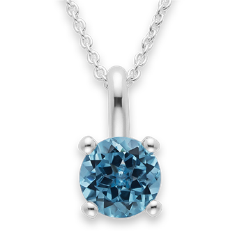 Bastian Inverun's 925/- Vedhæng blå topas 1,47ct. Poleret