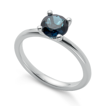 Bastian Inverun's 925/- Rh Ring blå topas 1,50,ct poleret