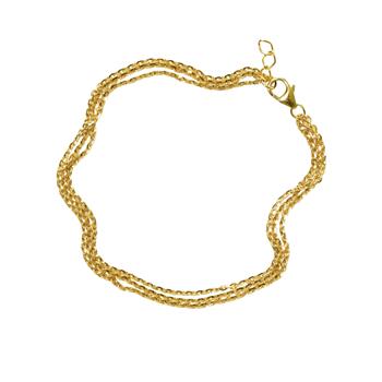 San - Links of Joy's 14kt Anker Facet Armbånd eller Halskæde med 3 rækker  38cm