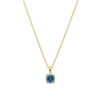 Bastian Inverun's 925/ - vedhæng, forgyldt blå topas 1,47ct.