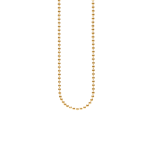 Aagaard\'s Sølv forg. collie kugle facet 1,8mm 60cm