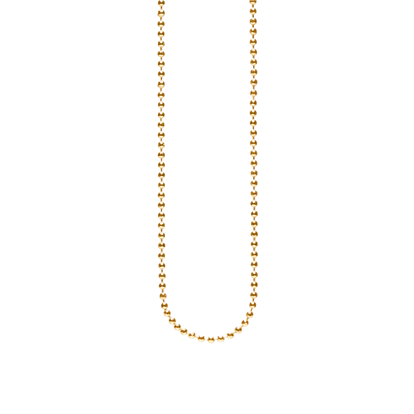 Aagaard\'s Sølv forg. collie kugle facet 1,8mm 70cm