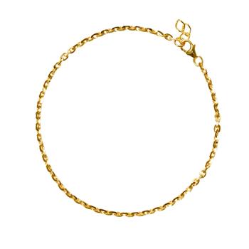 San - Links of Joy's 14kt Anker Facet Armbånd eller Halskæde-udført i 0,8mm tråd og bredde på 2,95 mm 38cm