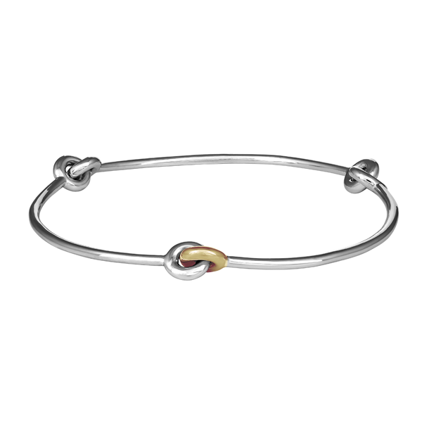 Siersbøl Shape\'s Sølv rhod. armring "donut" m. 14kt. 62mm 