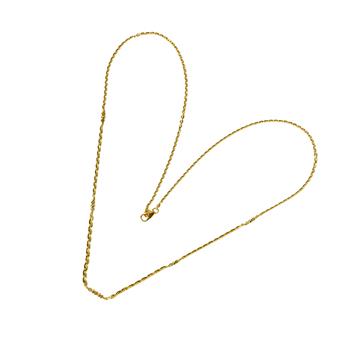 San - Links of Joy's Halskæde i forløb - 14kt guld med Facetterede Antracit Diamanter 50cm