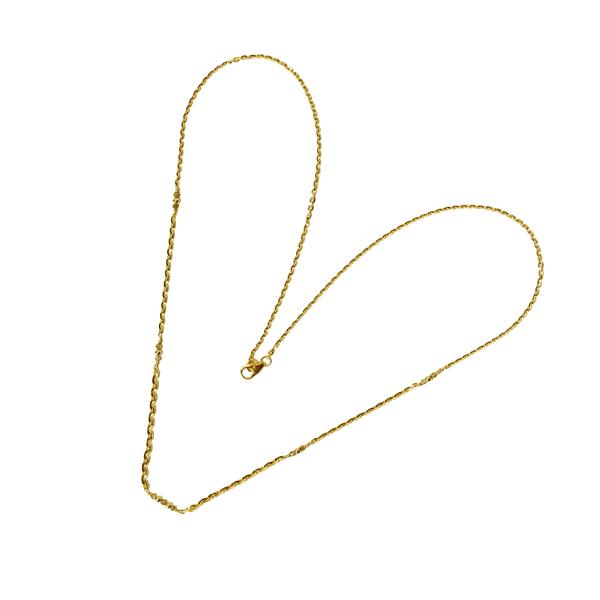 San - Links of Joy\'s Halskæde i forløb - 14kt guld med Facetterede Antracit Diamanter 45cm