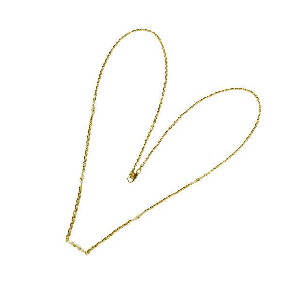 San - Links of Joy\'s Halskæde i forløb - 14kt guld med Facetterede Hvide  Diamanter 38cm