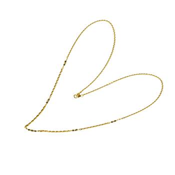 San - Links of Joy's Halskæde i forløb - 14kt guld med Facetterede Sorte Diamanter 50cm