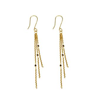San - Links of Joy's Øreringe i 14kt guld & facetteret diamanter Pr.par