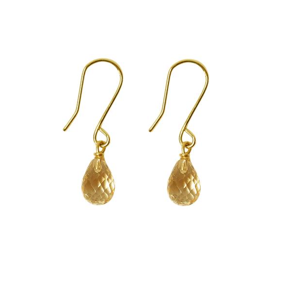 San - Links of Joy\'s 9kt øreringe med citrin Pr.par