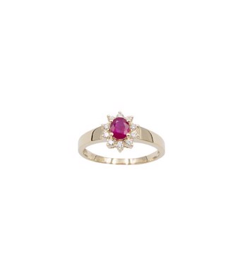 L&G's Ring 14 karat roset ring roset 0,48 carat med brillant 0,14 WSI