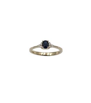 L&G's Ring 14 karat guld safir med 0,055ct wsi