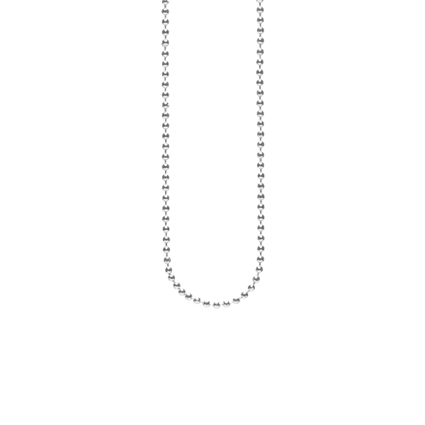 Aagaard\'s Sølv rh collier kugle facet 1,8mm60cm