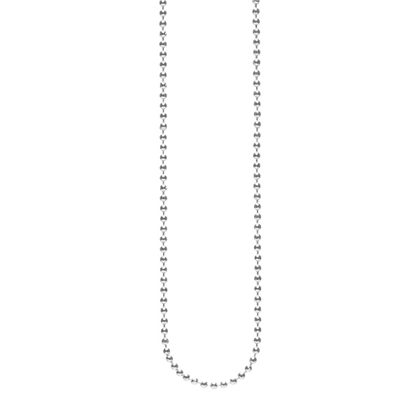 Aagaard\'s Sølv rh collier kugle facet 1,8mm 80cm