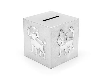 Noa Kids's Sparebøsse Cube Pets i sølvfarve
