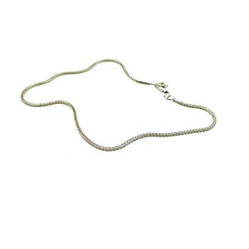 San - Links of Joy's 1,3mm Rævekæde i Blank Sterlingsølv -Armbånd & Halskæde 16cm