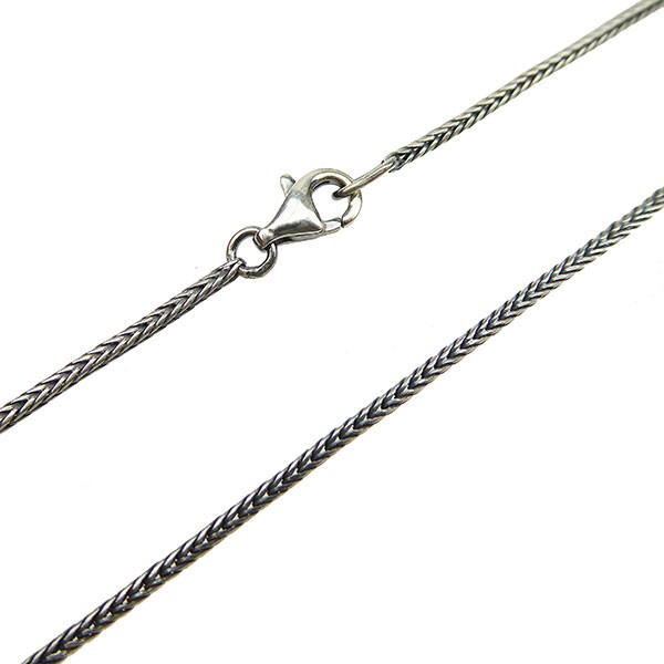 San - Links of Joy\'s 1,3mm Rævekæde i Let Oxyderet Sterlingsølv Armbånd & Halskæde 40cm