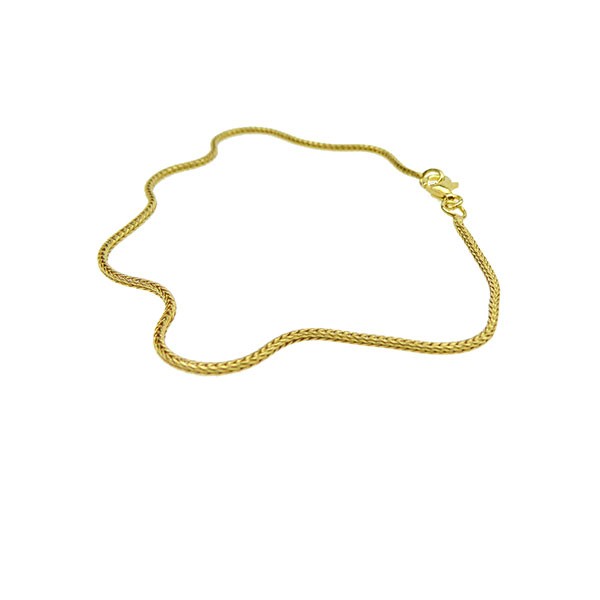 San - Links of Joy\'s 1,3mm Rævekæde i Forgyldt Sterlingsølv Armbånd & Halskæde 19cm