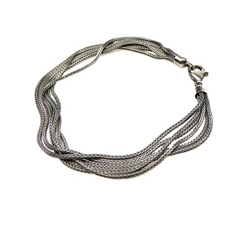 San - Links of Joy's Armbånd & halskæde - 6 rk.Rævekæde - Letoxyderet 60cm