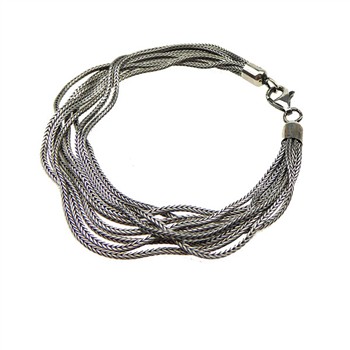 San - Links of Joy's Armbånd & halskæde - 9 rk.Rævekæde - Letoxyderet 21cm