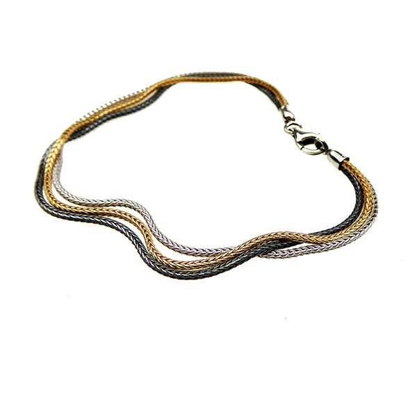 San - Links of Joy\'s Armbånd & halskæde - 3 rk.Rævekæde - 3 farvet 17cm