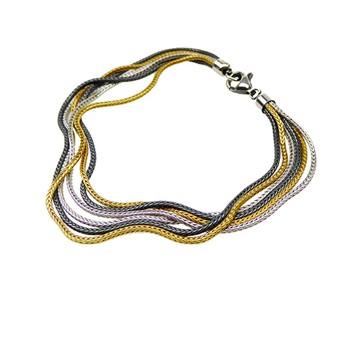 San - Links of Joy's Armbånd & halskæde - 6 rk.Rævekæde -3 farvet 21cm