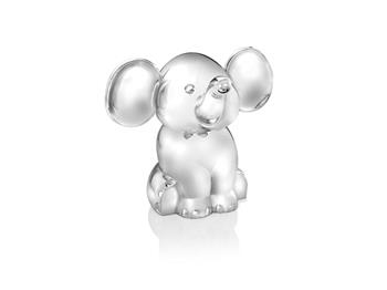 Noa Kids's Sparebøsse »Siddende elefant«, sølvfarvet