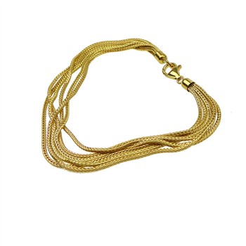 San - Links of Joy's Armbånd & halskæde - 6 rk.Rævekæde - Forgyldt 60cm