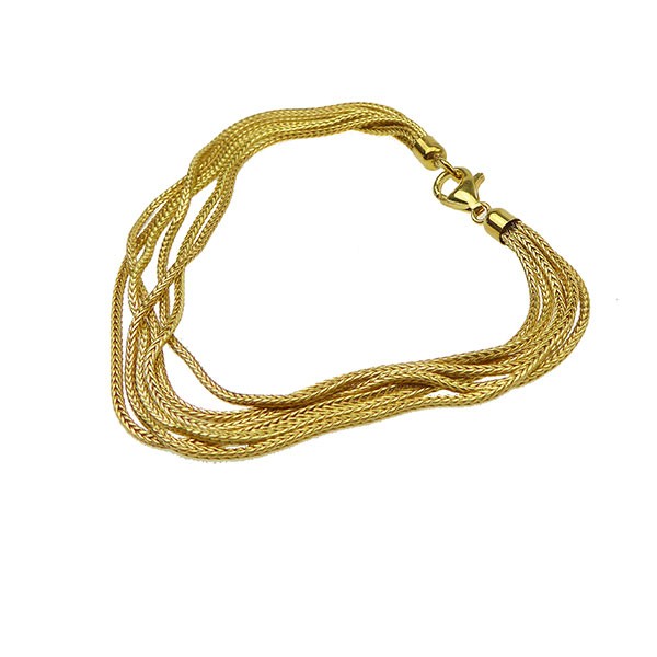 San - Links of Joy\'s Armbånd & halskæde - 6 rk.Rævekæde - Forgyldt 17cm