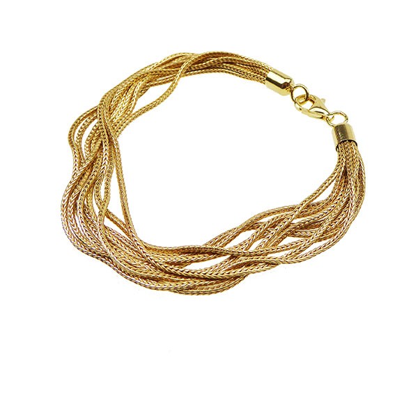 San - Links of Joy\'s Armbånd & halskæde - 9 rk.Rævekæde - Forgyldt 18cm