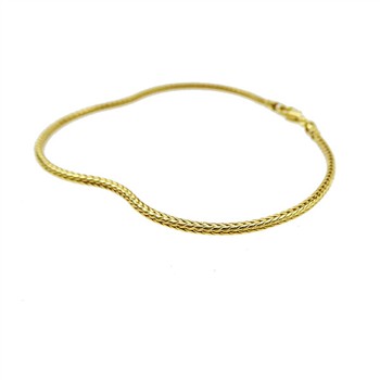San - Links of Joy's 2,1mm Rævekæde i Forgyldt Sterlingsølv Armbånd & Halskæde 60cm