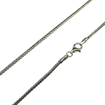 San - Links of Joy's 1,8mm Rævekæde i Let Oxyderet Sterlingsølv Armbånd & Halskæde Letoxyderet 60cm