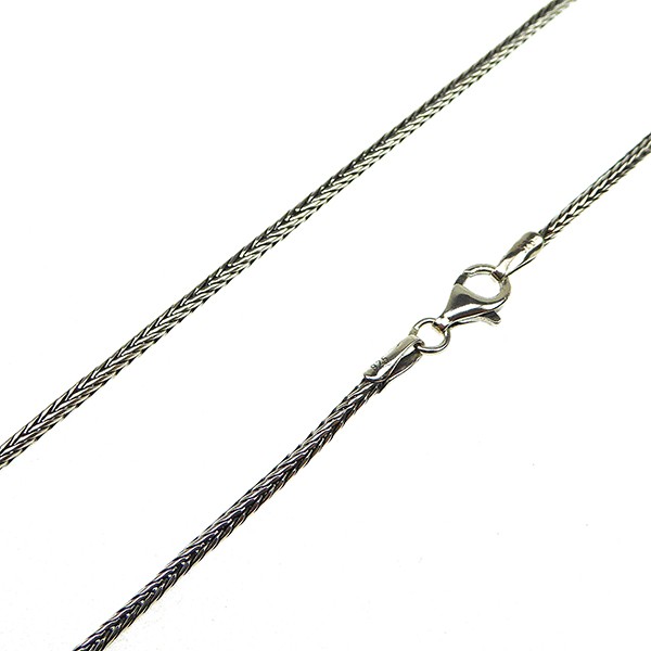 San - Links of Joy\'s 1,8mm Rævekæde i Let Oxyderet Sterlingsølv Armbånd & Halskæde Letoxyderet 60cm