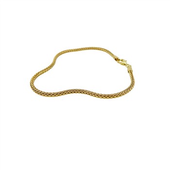 San - Links of Joy's 1,8mm Rævekæde i Forgyldt Sterlingsølv Armbånd & Halskæde 21cm