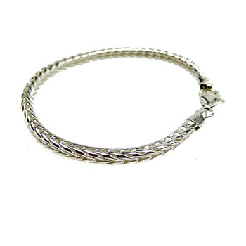 San - Links of Joy's 4mm Rævekæde i Blank Sterlingsølv Armbånd & Halskæde 23cm
