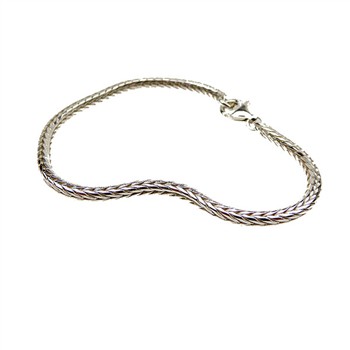San - Links of Joy's 3,2mm Rævekæde i Blank Sterlingsølv Armbånd & Halskæde 23cm