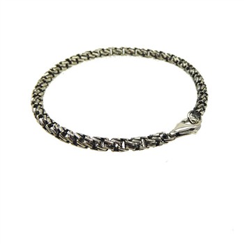 San - Links of Joy's Armbånd & Halskæde i Let oxyderet Sterlingsølv 4,7mm 23cm